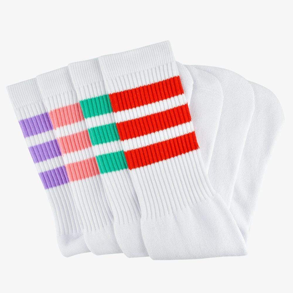 bont skater socks stripe roller skate fashion 3 stripe tube sock
