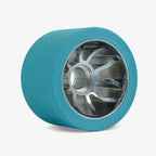 Bont-Nio-3 roller skate wheels 63x44mm in teal and silver, 96A hardness
