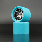 Bont-Nio-3 roller skate wheels 63x44mm in teal and silver, 96A hardness