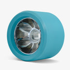 Bont-Nio-3 roller skate wheels 63x44mm in teal and silver, 96A hardness