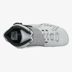 white-Top-down view of the Eclipse boot showing fit and lacing