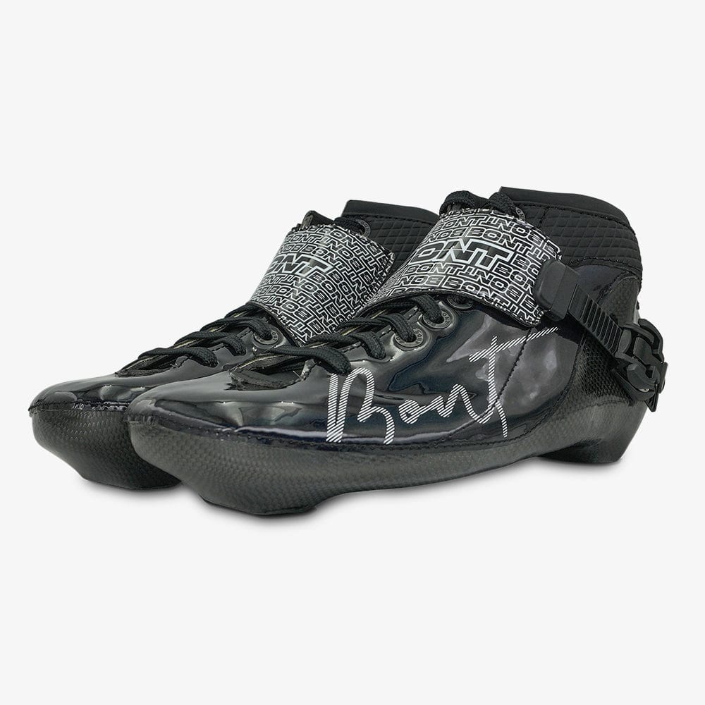 black-Bont Eclipse boot in use during inline speed skating