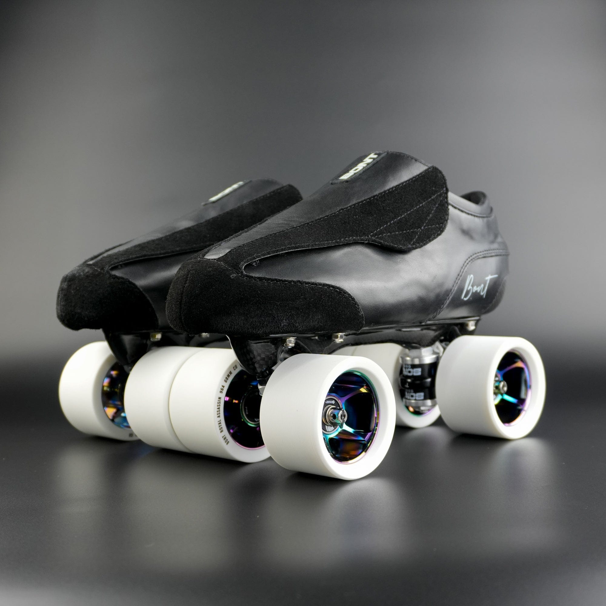 Angle view showing the full skate package and color-matched components