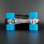 Bottom view of skate showing Tracer plate construction