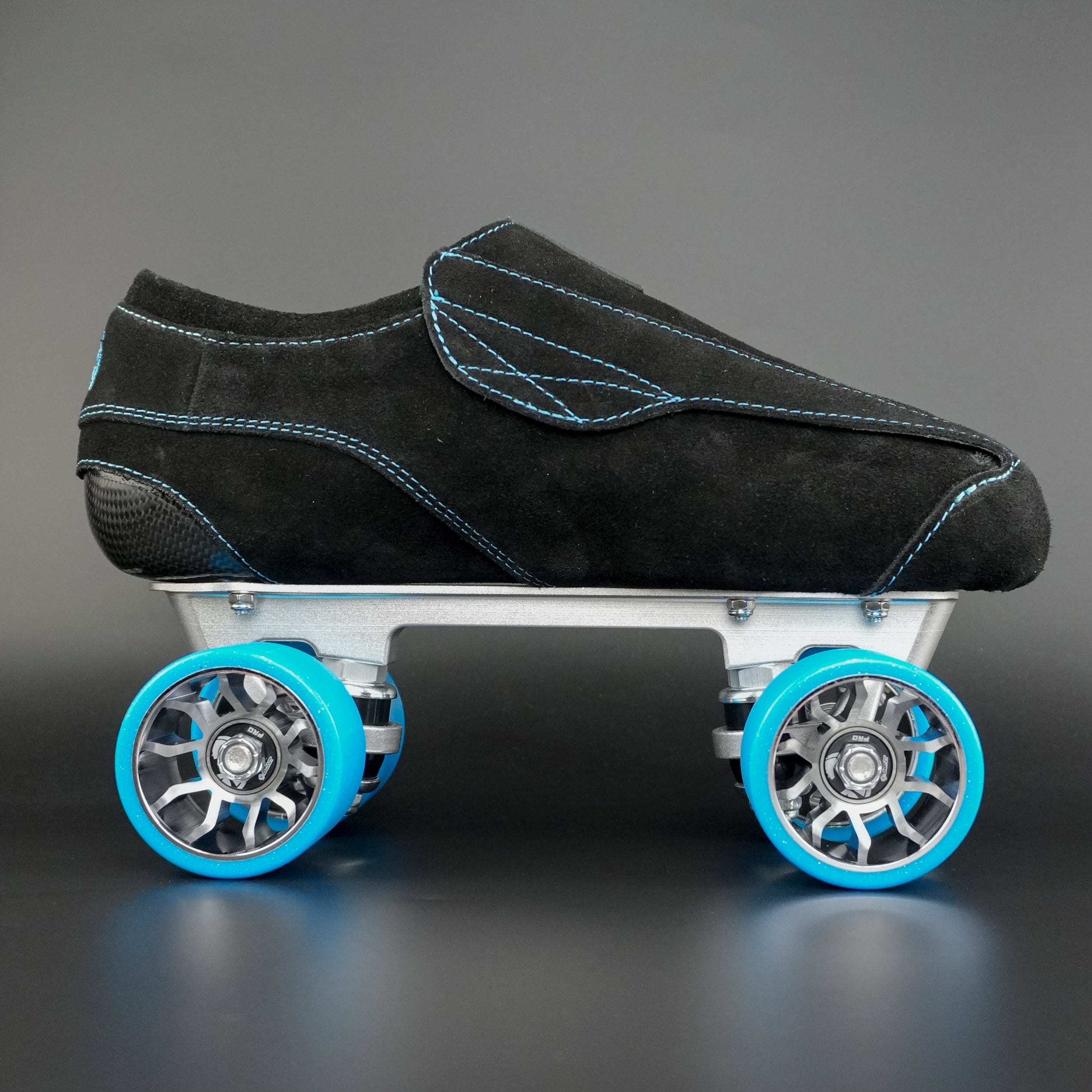 Front angle highlighting wheel setup and boot design