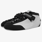leather-white-black roller derby skate