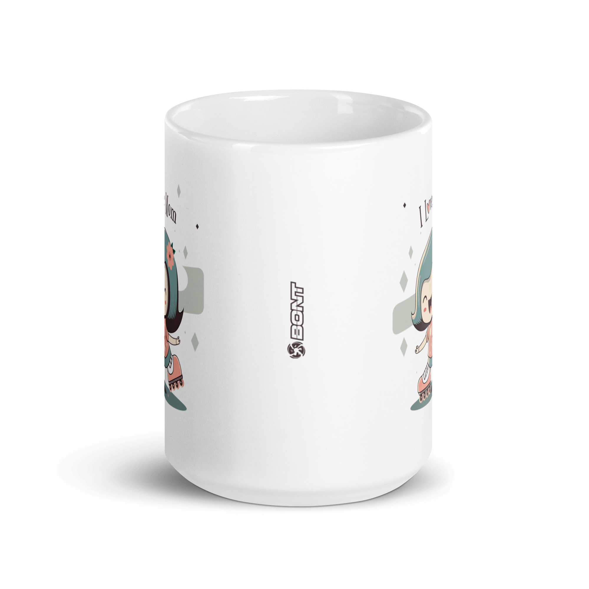 I Love Mom Inline Skate Mug