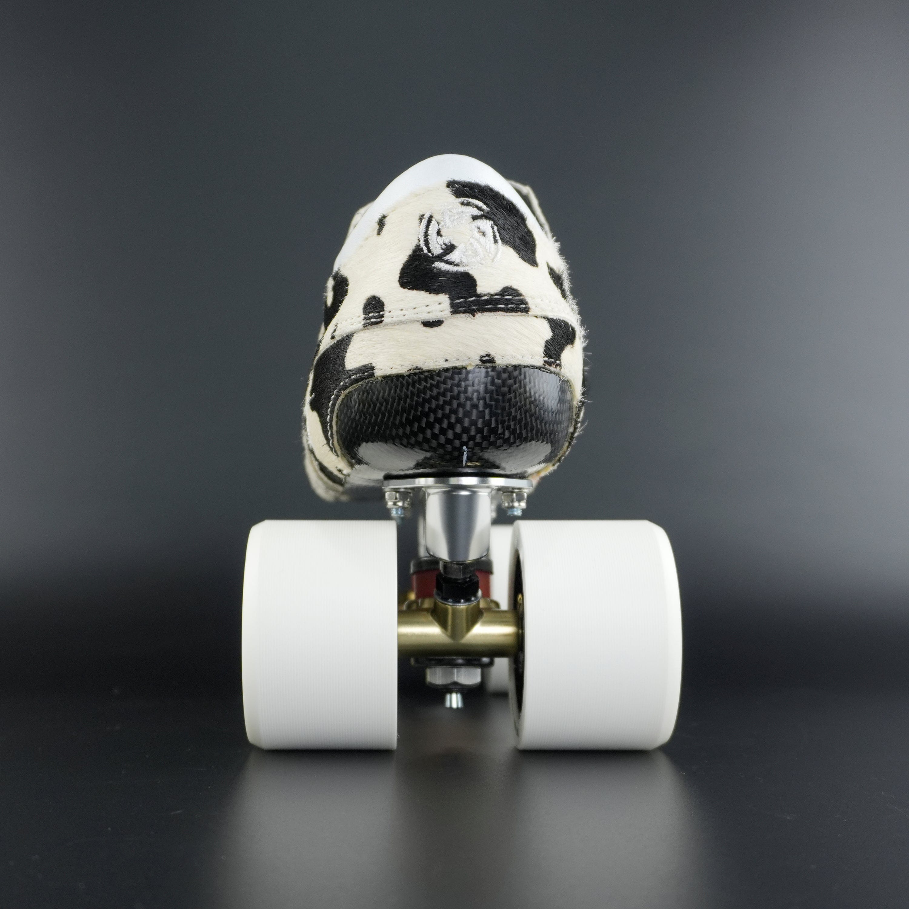 Skater wearing Envy Cow Skin Roller Skates in motion