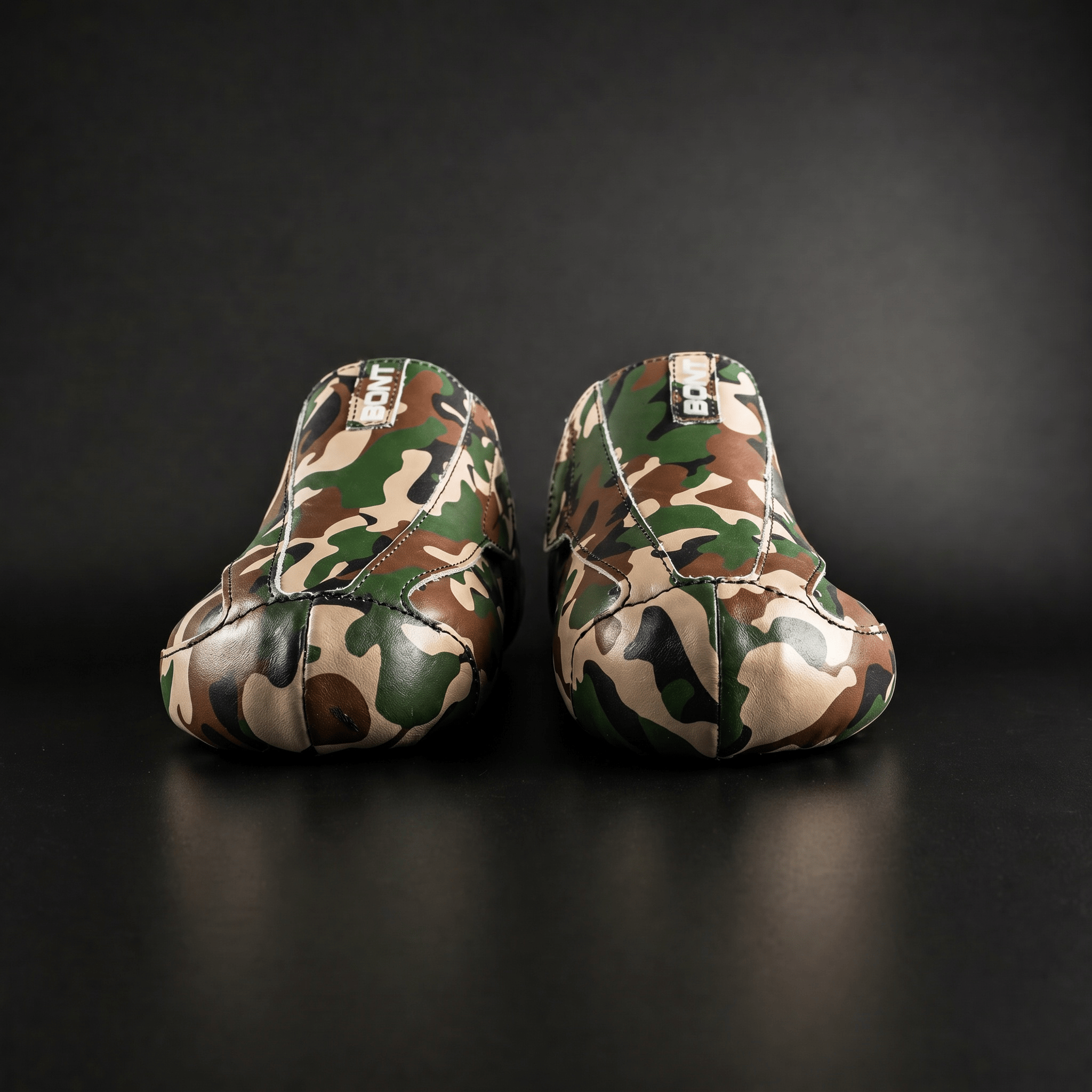 Skater wearing Envy Camo Roller Skates in motion
