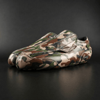 Angled view showing camo contrast