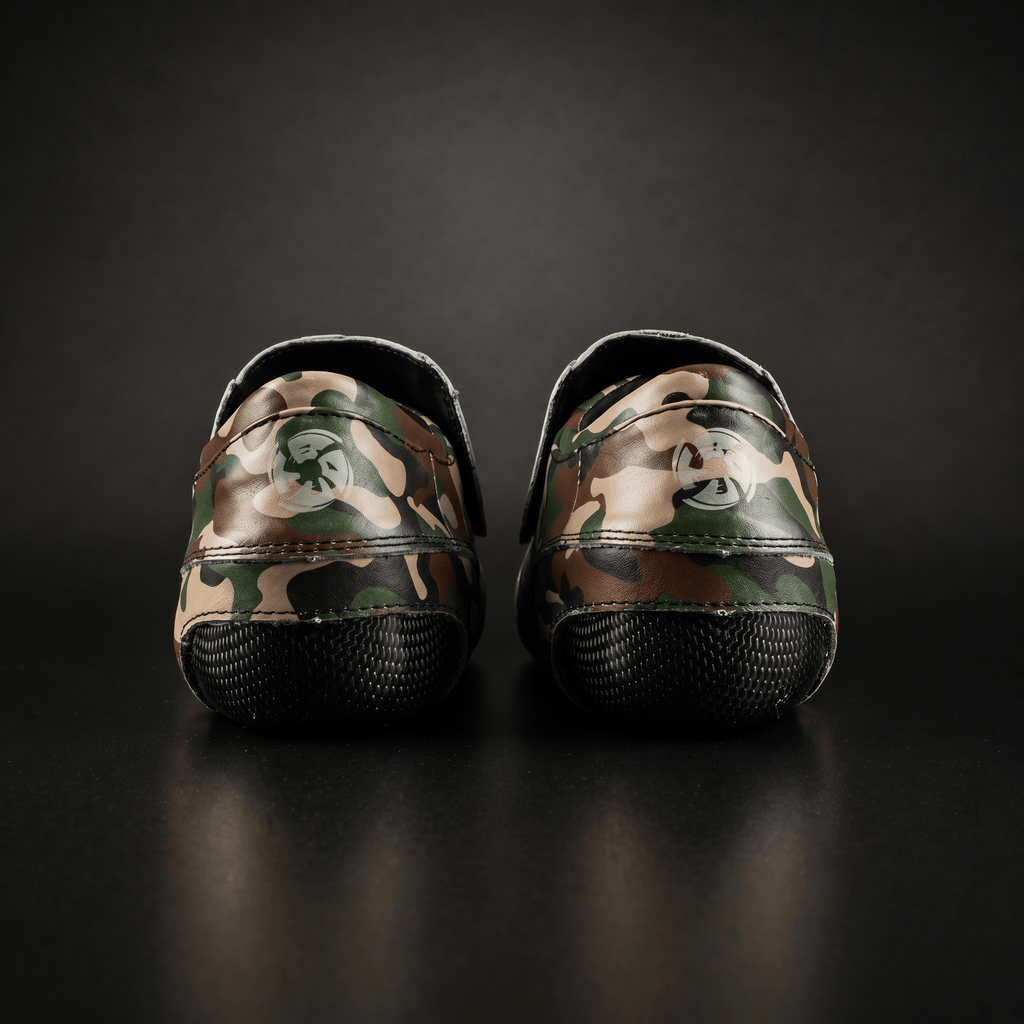 Skater wearing Envy Camo Roller Skates in motion