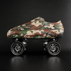 Side view of Envy Camo Roller Skate showing cowhide pattern