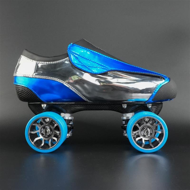 Front angle highlighting wheel setup and boot design