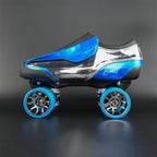 Side view of skate with Envy Carbon boot, Moonwalk wheels, and Tracer plate