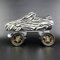 Side view of Envy Zebra Print Roller Skate showing Zebra pattern
