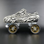 Side view of Envy Zebra Print Roller Skate showing Zebra pattern