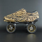 Side view of Envy Zebra Print Roller Skate showing Zebra pattern