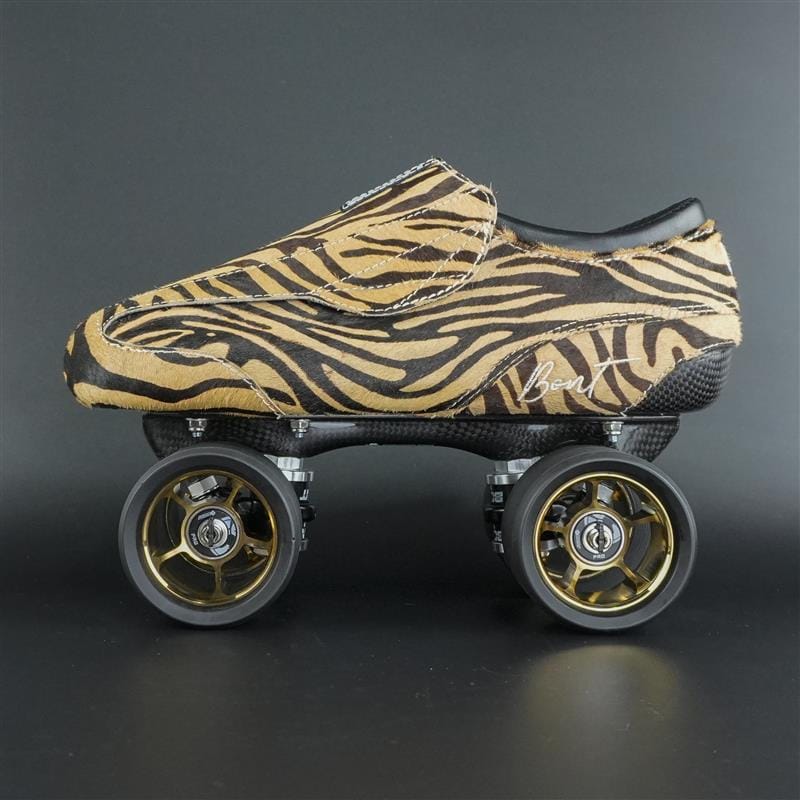 Side view of Envy Zebra Print Roller Skate showing Zebra pattern