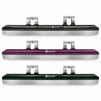 Gun Metal, Purple, and Green Platinum X firm short track blades