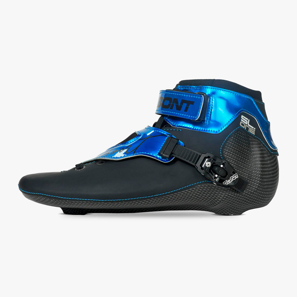 Side view of the Bont SL1 downhill slalom skate boot
