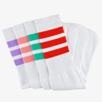 Bont skater socks tube white striped fashion