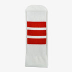 hot-red Bont skater socks tube white striped fashion