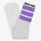 dare-you-purple Bont skater socks tube white striped fashion