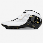 Side view of Vaypor inline speed skate boot showing carbon base and narrow profile